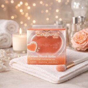 The Crème Shop Heart Cream Blush Balm Teddy Bear Shade NIB Hydrating K-Beauty